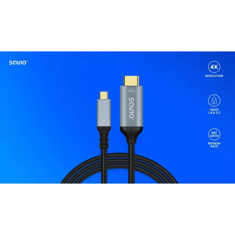 Καλώδιο USB-C σε HDMI v2.0b, 3m, χαλκός CL-184