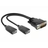 Προσαρμογέας καλωδίου βίντεο DeLOCK 65354 DMS σε 2 x DisplayPort μαύρο