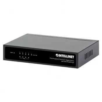 Gigabit 5xPoE Passthrough Switch, τροφοδοτούμενο μέσω PoE ή AC, 68W