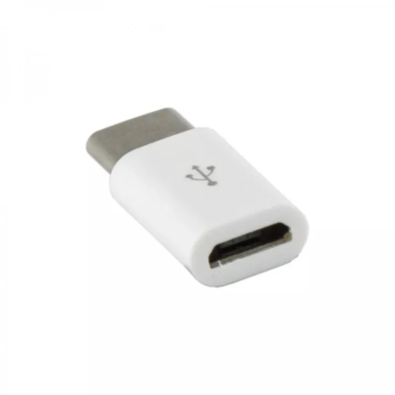 Sbox AD.USB-C W Micro USB 2.0 F. -> TYPE C M. λευκό