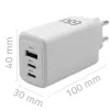 Φορτιστής GaN QOLTEC 51822 65W 2×USB A 2×USB‑C