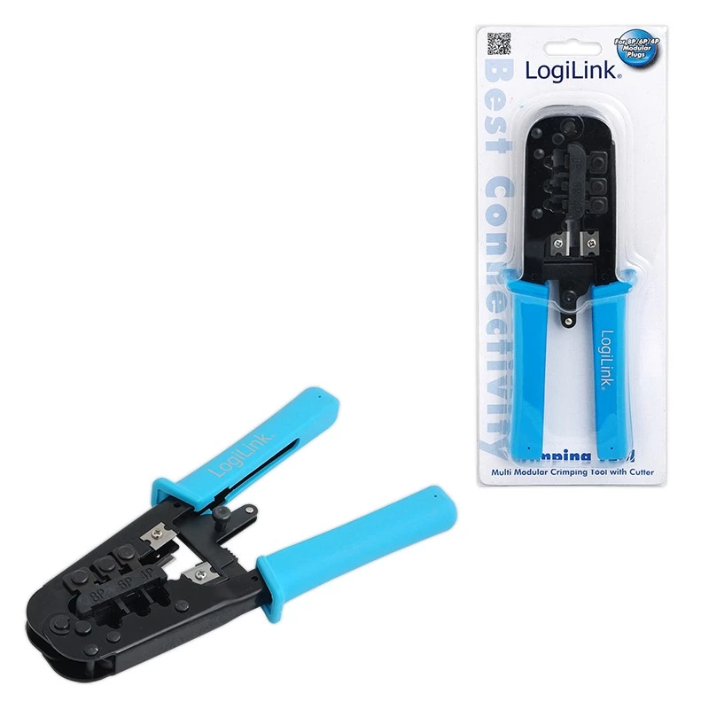LogiLink WZ0019 πολυεργαλείο crimping, 8P/6P/4P, μαύρο/μπλε