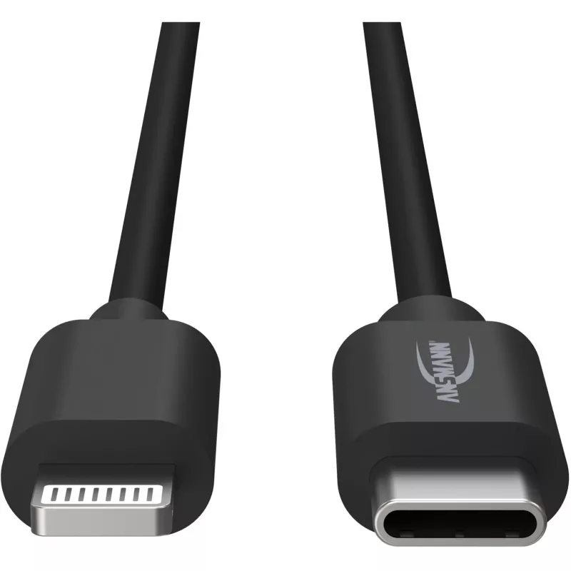 Καλώδιο κινητού Ansmann 1700-0106 μαύρο USB C Lightning 0,12 m