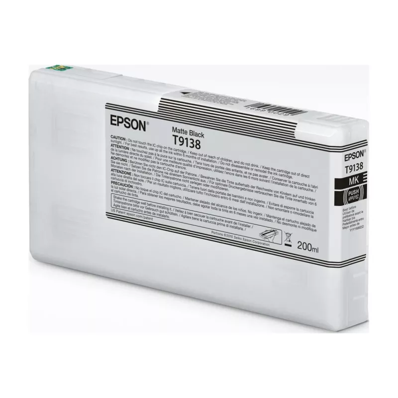 Μελανοδοχείο Epson T9138 Μαύρο ματ 200 ml – Μελανοδοχείο μαύρου ματ