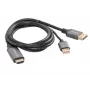 ΚΑΛΩΔΙΟ HDMI(M)->DISPLAYPORT(M) 1M 4K ΜΑΥΡΟ LANBERG