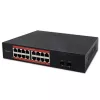 Switch δικτύου QOLTEC 52364 — Gigabit Ethernet PoE 16xRJ45, 2xSFP