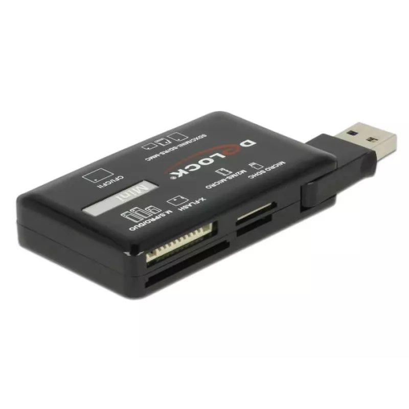 DeLOCK SuperSpeed Αναγνώστης καρτών USB CF SD Micro SD MS M2 xD 5 Gbps