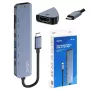 USB Type-C Hub SAVIO AK-82 με HDMI, MicroSD, USB 3.2 Gen1, PD-Durchgang, 4K@30Hz, 5000 Mbit/s, μαύρο