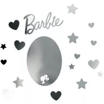 Αυτοκόλλητα τοίχου καθρέφτη Paladone PP13751BR σχέδιο Barbie – διακοσμητικό αυτοκόλλητο μεμβράνης καθρέφτη