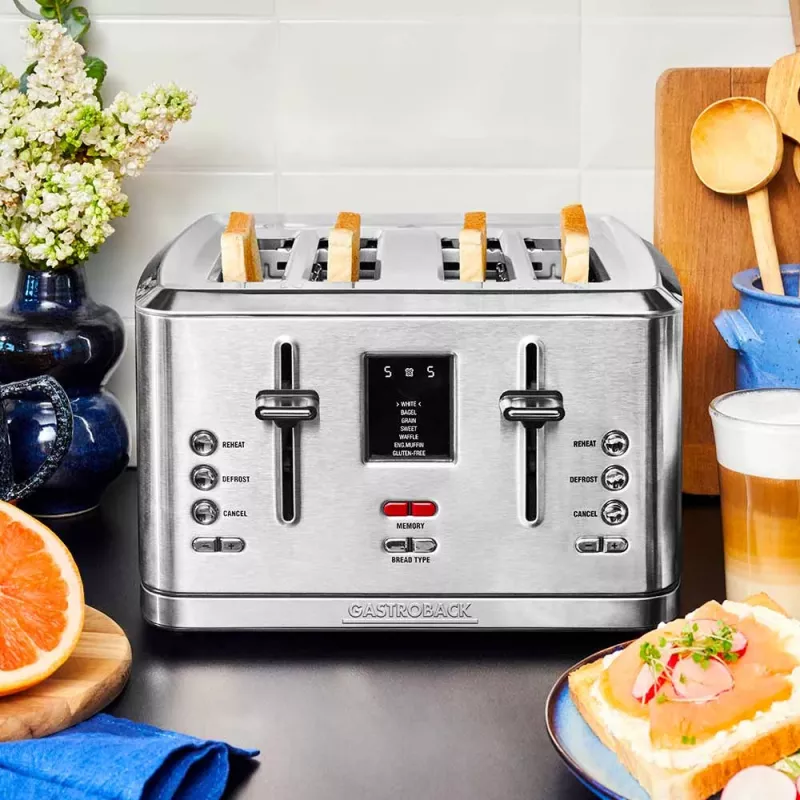 Gastroback Design Digital 4S 4 φέτες 1900 W Ανοξείδωτο χάλυβα