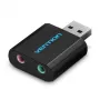 Vention Εξωτερική Κάρτα Ήχου USB Μαύρη Μεταλλική Type