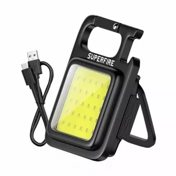 Φακός Superfire MX16 — ισχύς 600 lm, ενσωματωμένη μπαταρία 500 mAh, λειτουργία φόρτισης USB-C