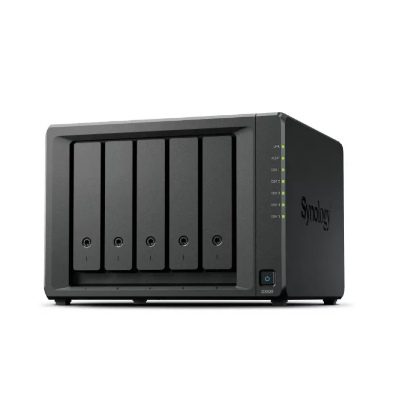 Synology DX525 Μονάδα επέκτασης Desktop 5-Bay για 3,5 ιντσών HDD/SSD, SATA, Hot-Swap, μαύρο