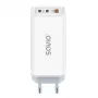 Τροφοδοτικό SAVIO LA-07 GaN 65W, USB, QC4.0+, PD 3.0, Λευκό