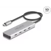DeLOCK Hub USB Type-C 10 Gbps 4 θυρών Αλουμίνιο Γκρι