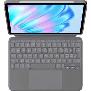 Logitech Combo Touch Πληκτρολόγιο QWERTY Δανικό Φινλανδικό Νορβηγικό Σουηδικό Smart Connector Γκρι