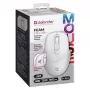 Defender Feam MM-296 52297 ασύρματο ποντίκι, αθόρυβο κλικ, οπτικό, 1600 DPI, USB, λευκό