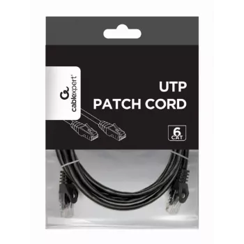 Καλώδιο δικτύου Gembird PP6U-2M/BK RJ-45 Cat6 2m μαύρο