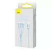 3in1 καλώδιο USB Baseus StarSpeed Series, USB-C + Micro + Lightning 3,5A, 1,2m (μπλε)