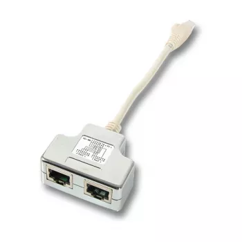 Διαχωριστής δικτύου EFB Elektronik K5122.015 βύσμα αρσενικό/υποδοχή θηλυκή Cat5e 10/100BASE-TX λευκό