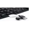 Πληκτρολόγιο σιλικόνης USB+PS/2 μαύρο