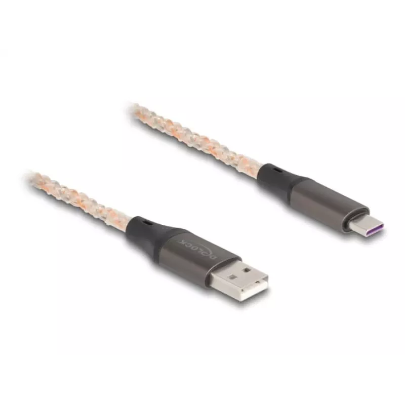 Καλώδιο DeLOCK USB 2.0 Type-A σε USB Type-C RGB 1m
