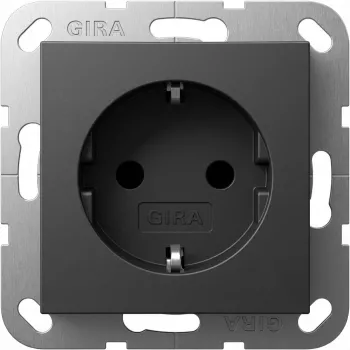 Πρίζα SCHUKO GIRA System 55 16 A 250 V Ανθρακί, Βάθος 29 mm
