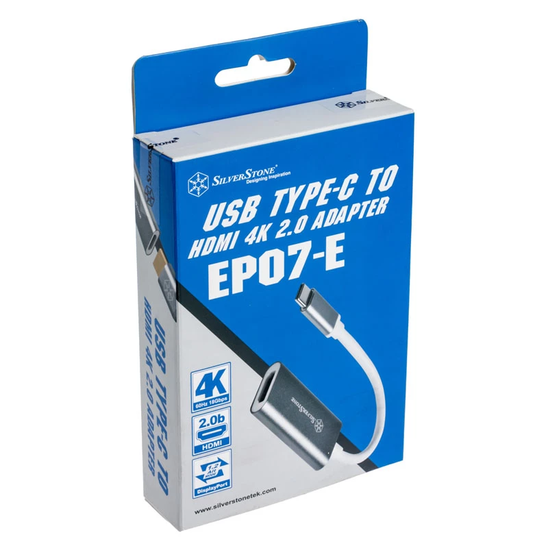 Αντάπτορας SILVERSTONE USB 3.1 Type-C σε HDMI 2.0b SST-EP07C-E, Αντάπτορας εξόδου βίντεο