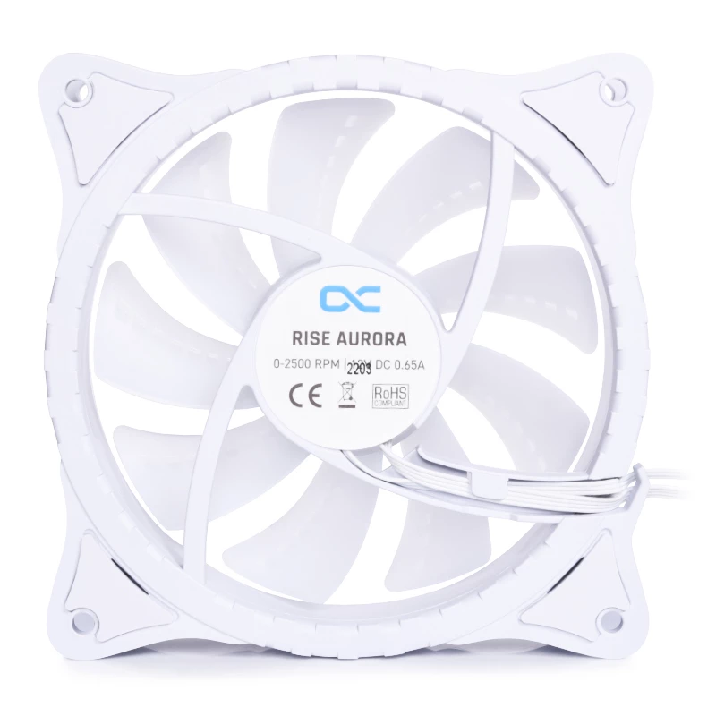 Alphacool Rise Aurora 24850 ανεμιστήρας κουτιού 120 mm PWM, 120x120x25 mm, λευκός