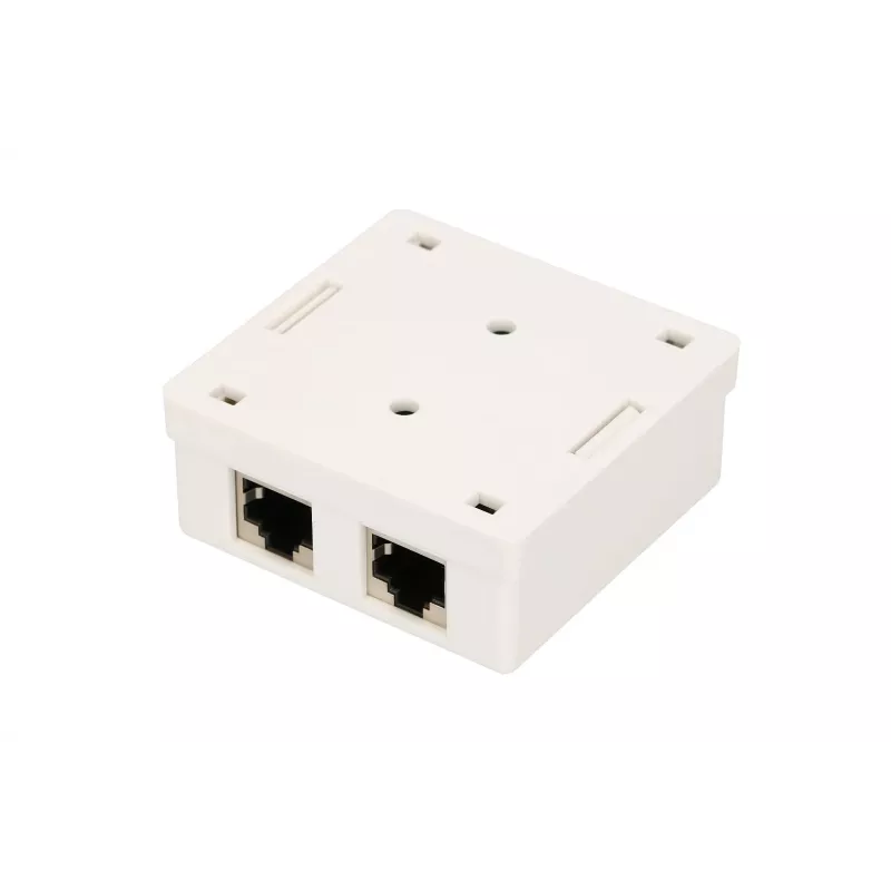 Επιφανειακή πρίζα δικτύου Extralink EX.9649 — 2x RJ45 Cat5e STP