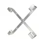 Συγκρατητής καλωδίων Extralink Four arms aluminium frame S500 — 500 x 500 x 70 mm, Γραφείο/Τοίχος, Αλουμίνιο