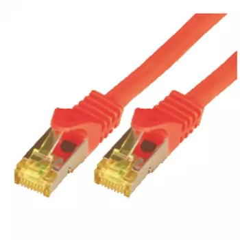 M-CAB - Καλώδιο patch - RJ-45 (M) σε RJ-45 (M) - 50 cm - SFTP, PiMF - Cat.7 Ακατέργαστο καλώδιο - χωρίς αλογόνα, χυτό, χωρίς προστασία γλωττίδας - κόκκινο