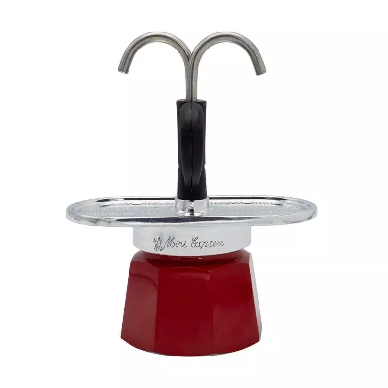Bialetti Mini Express Magritte καφετιέρα Moka κόκκινο, ασημί