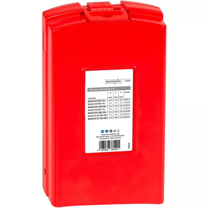 Σετ τρυπανιών σφυριού Quattric II Set, SDS plus (5 τεμ., Ø 5-12mm)
