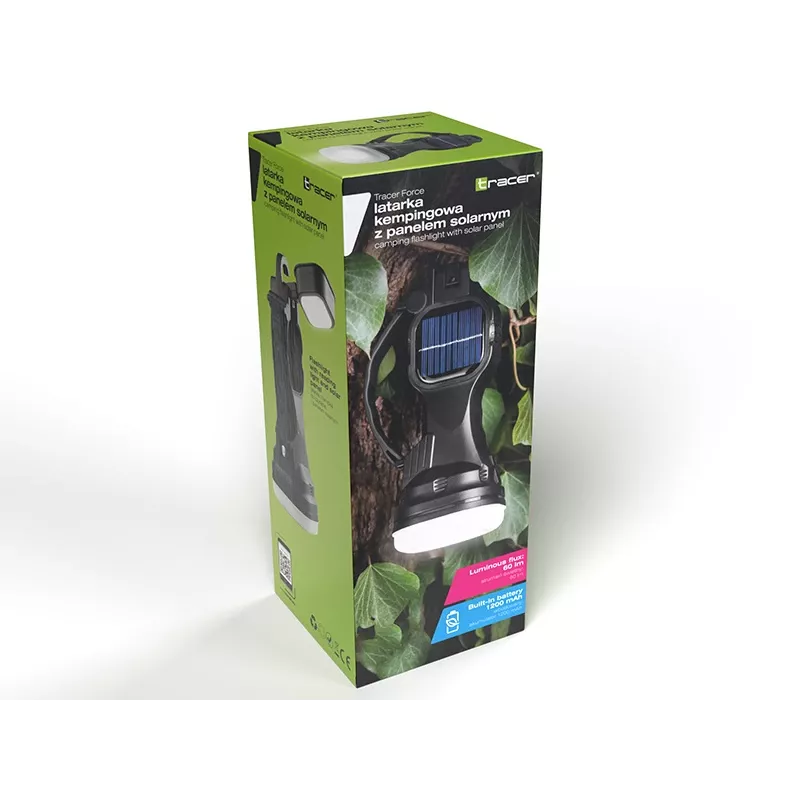 Φακός TRACER Camping Torch 47140 Ηλιακός επαναφορτιζόμενος, αδιάβροχος