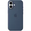 Apple MYY23ZM/A θήκη σιλικόνης με MagSafe για iPhone 16, μπλε denim