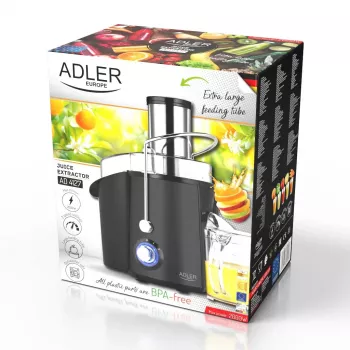 Φυγοκεντρικός αποχυμωτής Adler AD 4127 — 1000 W, μαύρο, δοχείο χυμού, 3,9 kg
