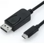 Roline - Εξωτερικός προσαρμογέας βίντεο - USB-C 3.1 - DisplayPort - Μαύρο