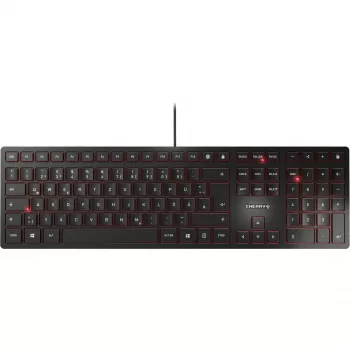 CHERRY KC 6000 Slim Πληκτρολόγιο Universal USB QWERTZ Γερμανικό Μαύρο