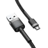 Baseus Cafule Καλώδιο Micro-USB 2.4A 1m (γκρι/μαύρο)