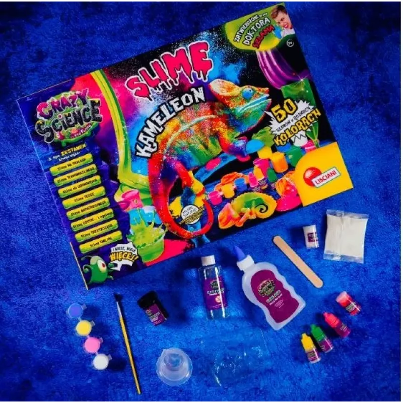 Liscianigiochi Science Kit Crazy Science Slime Chameleon 304-PL89246 – εκπαιδευτικό σετ πειραμάτων λάσπης
