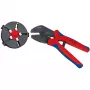 Πένσα πρέσας και απογύμνωσης καλωδίων Knipex 97 33 01 μπλε κόκκινο