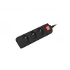 Lanberg PS1-03E-0150-BK καλώδιο επέκτασης (1,5 m, μαύρο)