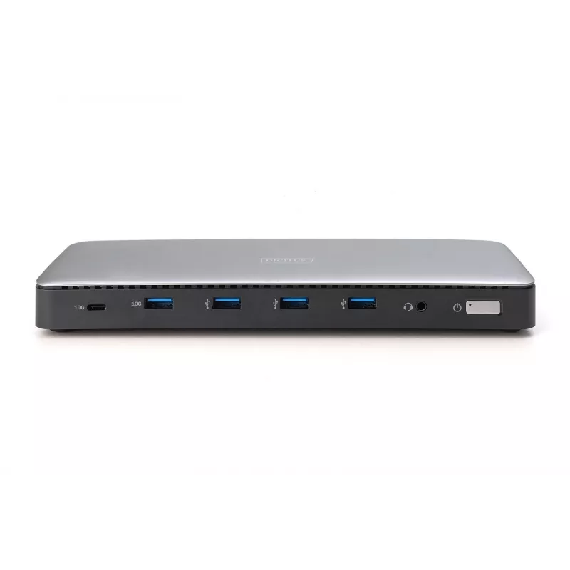 Digitus DA-70918 σταθμός σύνδεσης USB-C, 13 θυρών, 3x HDMI, 2x DP, 4x USB-A, 1x USB-C, RJ-45 1GbE, SD, ήχος, 150 W