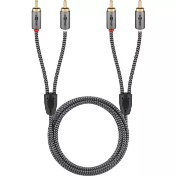 Goobay 65295. Σύνδεση 1: 2 x RCA, Φύλο βύσματος 1: Αρσενικό, Σύνδεση 2: 2 x RCA, Φύλο βύσματος 2: Αρσενικό, Υλικό καλωδίου: