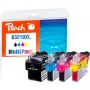 Peach PI500-245 δοχείο μελανιού 4 τεμ. μαύρο, cyan, magenta, κίτρινο