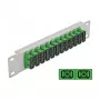 Patchpanel LWL DeLOCK 10 ιντσών 12 Port SC Duplex πράσινο 1HE γκρι