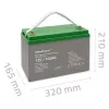 Qoltec 53038 μπαταρία AGM | 12V | 100Ah | max 1200A