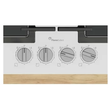 Εντοιχιζόμενη εστία υγραερίου Bosch PPP6A2I40, 4 ζώνες, σχάρες χυτοσιδήρου, μαύρο, 590×520×54 mm, χειριστήρια περιστροφικά