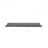 Patchpanel LANBERG PPS5-0024-B 24 θυρών CAT5e, μέταλλο, 0,5 U, 445×99×22,3 mm, μαύρο